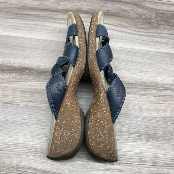 Merrell Womens Cross Mood Indigo Strappy Slip On Wedge Sandals Size 9 40 - Picture 2 of 11